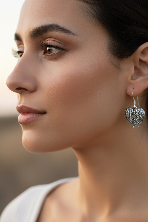 Load image into Gallery viewer, Angel Wings Earrings, Celtic Jewelry, Spiritual Jewelry, Anniversary Gift, Wings Jewelry, Bridal Jewelry, Memorial Jewelry, Survivor Gift