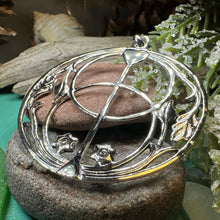 Load image into Gallery viewer, Chalice Well Necklace, Irish Jewelry, Large Celtic Pendant, Scotland Jewelry, Anniversary Gift, Ireland Gift, Peace Jewelry, Spiritual Gift