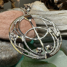 Load image into Gallery viewer, Chalice Well Necklace, Irish Jewelry, Large Celtic Pendant, Scotland Jewelry, Anniversary Gift, Ireland Gift, Peace Jewelry, Spiritual Gift