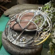 Load image into Gallery viewer, Chalice Well Necklace, Irish Jewelry, Large Celtic Pendant, Scotland Jewelry, Anniversary Gift, Ireland Gift, Peace Jewelry, Spiritual Gift