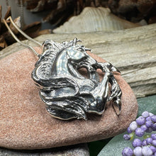 Load image into Gallery viewer, Horse Necklace, Equestrian Jewelry, Animal Pendant, Yellowstone, Mustang Pendant, Rodeo Jewelry, Horse Racing, Nature Jewelry, Wife Gift