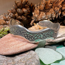 Load image into Gallery viewer, Celtic Knot Pewter Bracelet, Celtic Jewelry, Bangle Bracelet, Scotland Jewelry, Ireland Jewelry, Wife Gift, Girlfriend Gift, Sister Gift