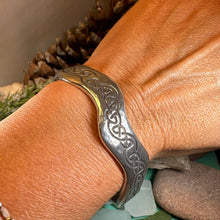 Load image into Gallery viewer, Celtic Knot Pewter Bracelet, Celtic Jewelry, Bangle Bracelet, Scotland Jewelry, Ireland Jewelry, Wife Gift, Girlfriend Gift, Sister Gift
