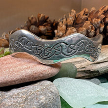 Load image into Gallery viewer, Celtic Knot Pewter Bracelet, Celtic Jewelry, Bangle Bracelet, Scotland Jewelry, Ireland Jewelry, Wife Gift, Girlfriend Gift, Sister Gift