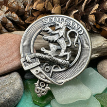 Load image into Gallery viewer, Lion Brooch, Celtic Jewelry, Scottish Pin, Scotland Brooch, Celtic Brooch, Anniversary Gift, Cap Badge Pin, Bagpiper Gift, Plaid Pin