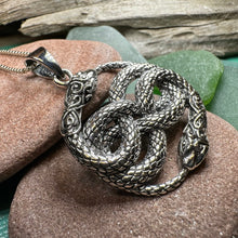 Load image into Gallery viewer, Celtic Knot Necklace, Celtic Jewelry, Snake Jewelry, Ireland Gift, Scotland Jewelry, Mom Gift, Irish Jewelry, Norse Jewelry, Viking Jewelry