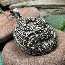 Load image into Gallery viewer, Dragon Necklace, Celtic Jewelry, Irish Jewelry, Celtic Knot Necklace, Wiccan Jewelry, Celtic Dragon Pendant, Pagan Jewelry, Gothic Jewerly