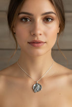 Load image into Gallery viewer, Owl Necklace, Full Moon Pendant, Nature Jewelry, Bird Necklace, Bird Lover Gift, Owl Gift, Woodland Jewelry, Irish Jewelry, Mom Gift