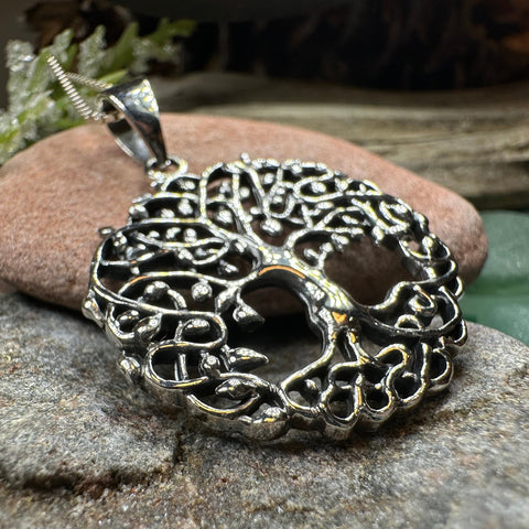 Load image into Gallery viewer, Tree of Life Necklace, Celtic Jewelry, Irish Pendant, Tree Jewelry, Mom Gift, Anniversary Gift, Sterling Silver, Graduation Gift, Wife Gift