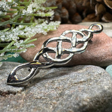 Load image into Gallery viewer, Celtic Knot Brooch, Celtic Pin, Silver Irish Pin, Scottish Celtic Jewelry, Scotland Jewelry, Bridal Jewelry, Anniversary Gift, Mom Gift