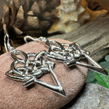 Load image into Gallery viewer, Celtic Earrings, Love Knot Earrings, Irish Jewelry, Ireland Gift, Scotland Jewelry, Mom Gift, Large Earrings, Scottish Jewelry, Norse Gift