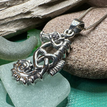 Load image into Gallery viewer, Seahorse Necklace, Celtic Jewelry, Nautical Pendant, Irish Jewelry, Celtic Knot Jewelry, Scottish Gift, Anniversary Gift, Ocean Jewelry