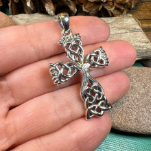 Load image into Gallery viewer, Celtic Cross Necklace, Irish Jewelry, Celtic Pendant, Celtic Tree of Life, Scotland Jewelry, First Communion Gift, Girls Confirmation Gift