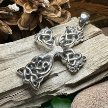 Load image into Gallery viewer, Celtic Cross Necklace, Irish Jewelry, Celtic Pendant, Celtic Tree of Life, Scotland Jewelry, First Communion Gift, Girls Confirmation Gift
