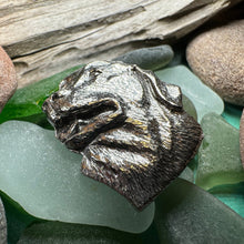 Load image into Gallery viewer, Dog Brooch, Dog Lover Gift, Labrador Lapel Pin, Dog Pin, Scarf Pin, Dog Lover Gift, Dog Jewelry, Hunter Gift, Pewter Coat Pin, English Lab