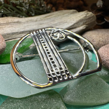 Load image into Gallery viewer, Mackintosh Rose Brooch, Scotland Jewelry, Mackintosh Jewelry, Celtic Pin, Scarf Pin, Art Deco Jewelry, Mom Gift, Silver Pin, Graduation Gift