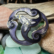 Load image into Gallery viewer, Celtic Spiral Brooch, Celtic Jewelry, Irish Jewelry, Scotland Jewelry, Anniversary Gift, Viking Brooch, Celtic Pin, Triskele Jewelry