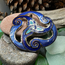 Load image into Gallery viewer, Celtic Spiral Brooch, Celtic Jewelry, Irish Jewelry, Scotland Jewelry, Anniversary Gift, Viking Brooch, Celtic Pin, Triskele Jewelry