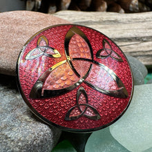 Load image into Gallery viewer, Celtic Brooch, Trinity Knot Jewelry, Irish Jewelry, Scotland Jewelry, Anniversary Gift, Viking Brooch, Enamel Celtic Pin, Scottish Brooch