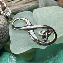 Load image into Gallery viewer, Trinity Knot Necklace, Infinity Jewelry, Celtic Jewelry, Irish Jewelry, Anniversary Gift, Mom Gift, Best Friend Gift, Girlfriend Gift