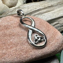 Load image into Gallery viewer, Trinity Knot Necklace, Infinity Jewelry, Celtic Jewelry, Irish Jewelry, Anniversary Gift, Mom Gift, Best Friend Gift, Girlfriend Gift