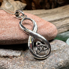 Load image into Gallery viewer, Trinity Knot Necklace, Infinity Jewelry, Celtic Jewelry, Irish Jewelry, Anniversary Gift, Mom Gift, Best Friend Gift, Girlfriend Gift