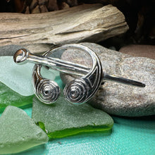 Load image into Gallery viewer, Celtic Brooch, Celtic Jewelry, Silver Celtic Spiral Pin, Irish Pin, Anniversary Gift, Wiccan Jewelry, Norse Jewelry, Scottish Pin, Mom Gift