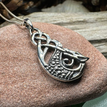 Load image into Gallery viewer, Dragon Necklace, Celtic Jewelry, Irish Pendant, Celtic Knot Necklace, Wiccan Jewelry, Celtic Dragon Pendant, Pagan Jewelry, Scottish Gift