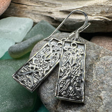 Load image into Gallery viewer, Celtic Birds Earrings, Irish Jewelry, Scottish Drop Earrings, Silver Ireland Jewelry, Anniversary Gift, Mom Gift, Wife Gift, Graduation Gift