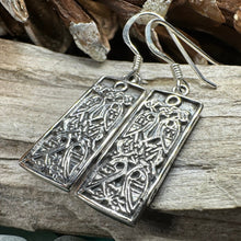 Load image into Gallery viewer, Celtic Birds Earrings, Irish Jewelry, Scottish Drop Earrings, Silver Ireland Jewelry, Anniversary Gift, Mom Gift, Wife Gift, Graduation Gift