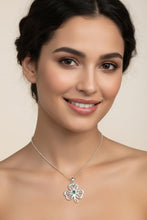 Load image into Gallery viewer, Shamrock Necklace, Clover Pendant, Irish Necklace, Irish Gift, Anniversary Gift, Emerald Ireland Jewelry, Friendship Gift, Celtic Necklace