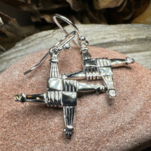 Load image into Gallery viewer, Saint Brigid's Cross Earrings, Irish Jewelry, Gift for Her, Bride Gift, Saint Brigit, Wiccan Jewelry, St. Bridget's Cross, Spiritual Jewelry
