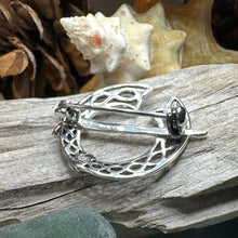 Load image into Gallery viewer, Celtic Knot Tara Brooch, Irish Pin, Penannular Brooch, Sterling Silver, Ireland Pin, Celtic Brooch, Mom Gift, Wife Gift, Bridal Pin