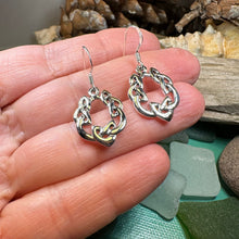 Load image into Gallery viewer, Celtic Knot Earrings, Scottish Jewelry, Irish Earrings, Silver Drop Earrings, Girlfriend Gift, Anniversary Gift, Ireland Jewelry, Wife Gift