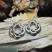 Load image into Gallery viewer, Celtic Knot Earrings, Scottish Jewelry, Irish Earrings, Silver Drop Earrings, Girlfriend Gift, Anniversary Gift, Ireland Jewelry, Wife Gift
