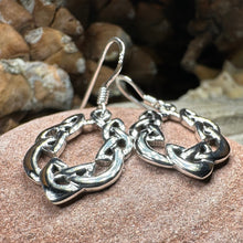 Load image into Gallery viewer, Celtic Knot Earrings, Scottish Jewelry, Irish Earrings, Silver Drop Earrings, Girlfriend Gift, Anniversary Gift, Ireland Jewelry, Wife Gift