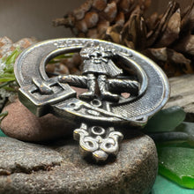 Load image into Gallery viewer, Bagpiper Brooch, Celtic Jewelry, Scottish Pin, Scotland Brooch, Celtic Brooch, Anniversary Gift, Cap Badge Pin, Bagpiper Gift, Plaid Pin