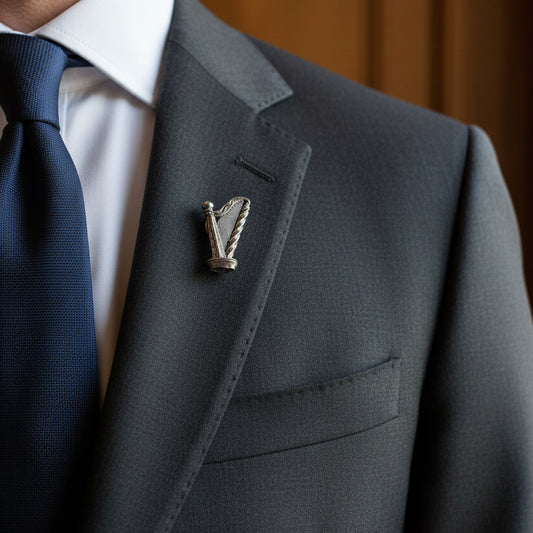 Irish Harp Lapel Pin — view 2