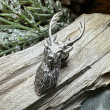 Load image into Gallery viewer, Stag Brooch, Scotland Jewelry, Stag Lapel Pin, Celtic Pin, Animal Jewelry, Scottish Brooch, Scotland Pin, Nature Jewelry, Hunter Gift