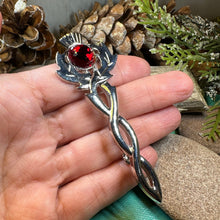 Load image into Gallery viewer, Thistle Kilt Pin, Celtic Jewelry, Thistle Brooch, Tartan Pin, Scotland Jewelry, Celtic Pin, Thistle Pin, Outlander Jewelry, Coat Pin