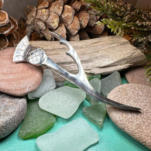 Load image into Gallery viewer, Thistle Kilt Pin, Celtic Jewelry, Scottish Pin, Pewter Pin, Celtic Groom Gift, Bagpiper Gift, Scotland Jewelry, Dad Gift, Anniversary Gift