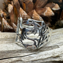 Load image into Gallery viewer, Celtic Phoenix Ring, Celtic Ring, Norse Ring, Silver Boho Ring, Irish Ring, Irish Dance Gift, Anniversary Gift, Ireland Ring, Wiccan Ring