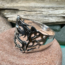Load image into Gallery viewer, Celtic Phoenix Ring, Celtic Ring, Norse Ring, Silver Boho Ring, Irish Ring, Irish Dance Gift, Anniversary Gift, Ireland Ring, Wiccan Ring