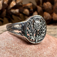 Load image into Gallery viewer, Thistle Ring, Celtic Jewelry, Scotland Jewelry, Flower Jewelry, Scottish Jewelry, Nature Ring, Silver Thistle Jewelry, Mom Gift, Wife Gift