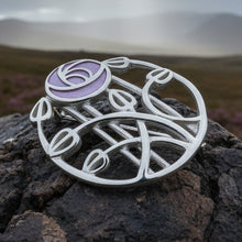 Load image into Gallery viewer, Mackintosh Roses Brooch, Scotland Jewelry, Mackintosh Jewelry, Celtic Pin, Scarf Pin, Scottish Silver Brooch, Mom Gift, Graduation Gift