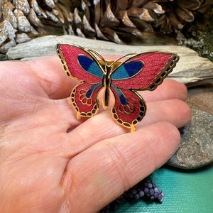 Butterfly Scarf Ring, Enamel Jewelry, Ladies Scarf Holder, Celtic Jewelry, Butterfly Jewelry, Sister Gift, Scarf Slide, Mom Gift, Wife Gift
