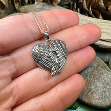 Load image into Gallery viewer, Angel Wings Necklace, Celtic Jewelry, Angel Pendant, Wings Necklace, Bridal Jewelry, Memorial Jewelry, Sweet 16 Gift, Wife Gift, Mom Gift