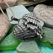 Load image into Gallery viewer, Angel Wings Necklace, Celtic Jewelry, Angel Pendant, Wings Necklace, Bridal Jewelry, Memorial Jewelry, Sweet 16 Gift, Wife Gift, Mom Gift
