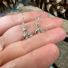 Load image into Gallery viewer, Trinity Knot Earrings, Celtic Earrings, Irish Jewelry, Scottish Jewelry, Mom Gift, Anniversary Gift, Celtic Knot Jewelry, Triquetra Earrings