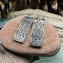 Load image into Gallery viewer, Celtic Birds Earrings, Irish Jewelry, Scottish Drop Earrings, Silver Ireland Jewelry, Anniversary Gift, Mom Gift, Wife Gift, Graduation Gift